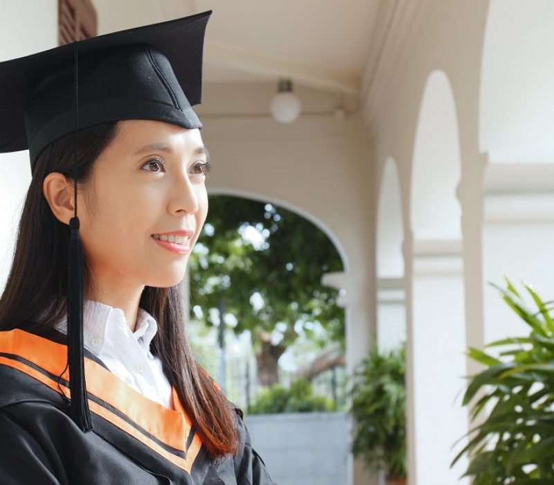 Woman graduation in campus